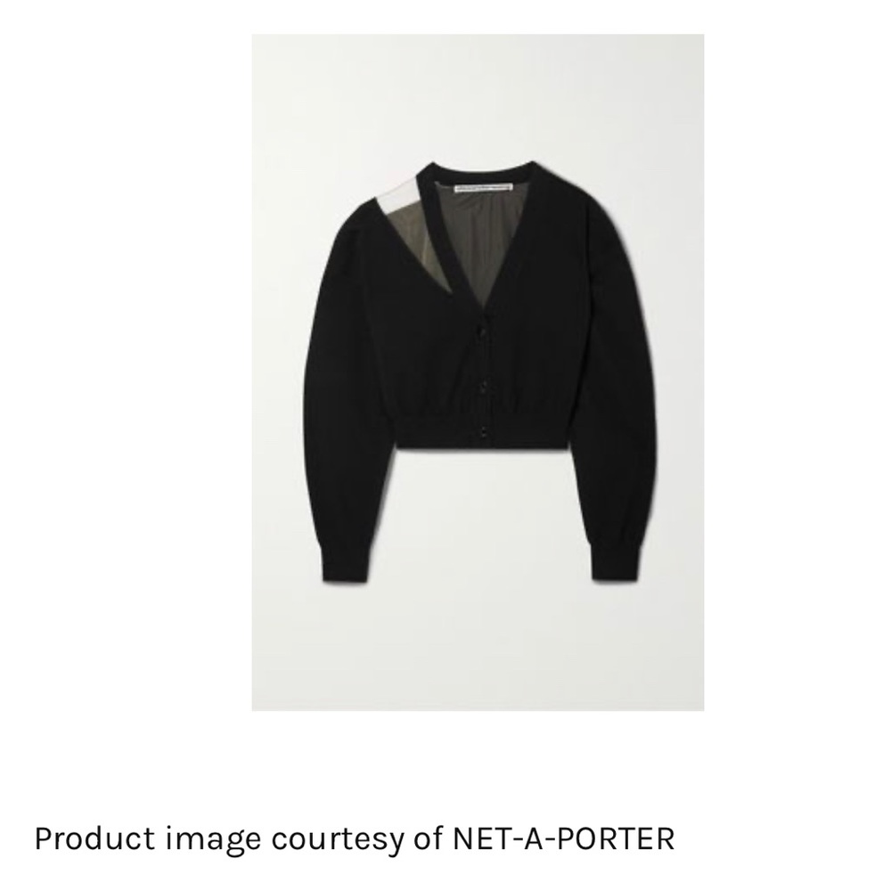 Alexander Wang cropped wool blend cardigan